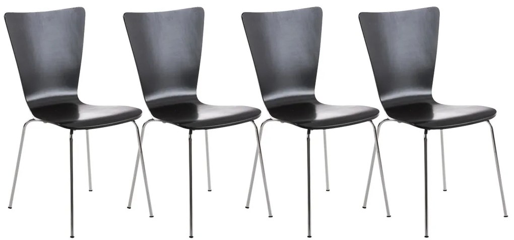 Stolička Aaron (SET 4 ks) - Čierna