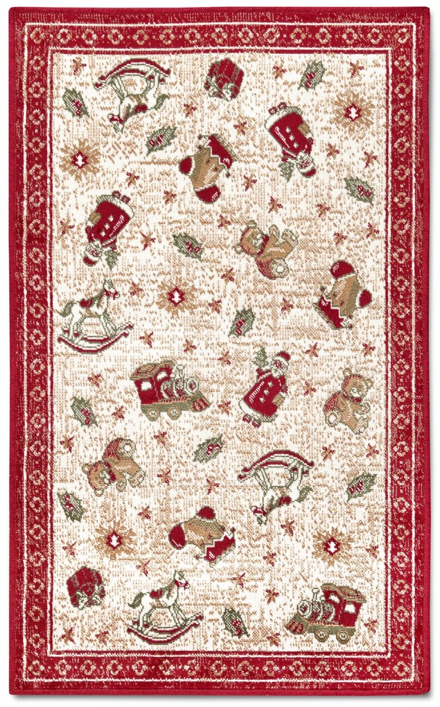 Villeroy & Boch, Kusový koberec Villeroy & Boch Toy's delight so strihaným vlasom 106217 Red, Multicolor, 50x80, červená, obývacia izba