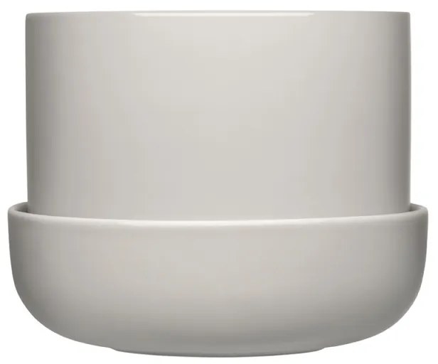 Kvetináč Nappula S, s podmiskou / sivý