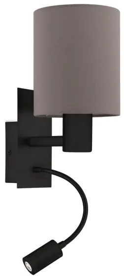 Eglo 900701 - LED Flexibilné svietidlo PASTERI 1xE27/40W/230V + LED/3,8W hnedá