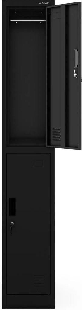 Šatníková skriňa pre zamestnancov čierna IGOR 1 Plus 316,5 x 1850 x 450 mm