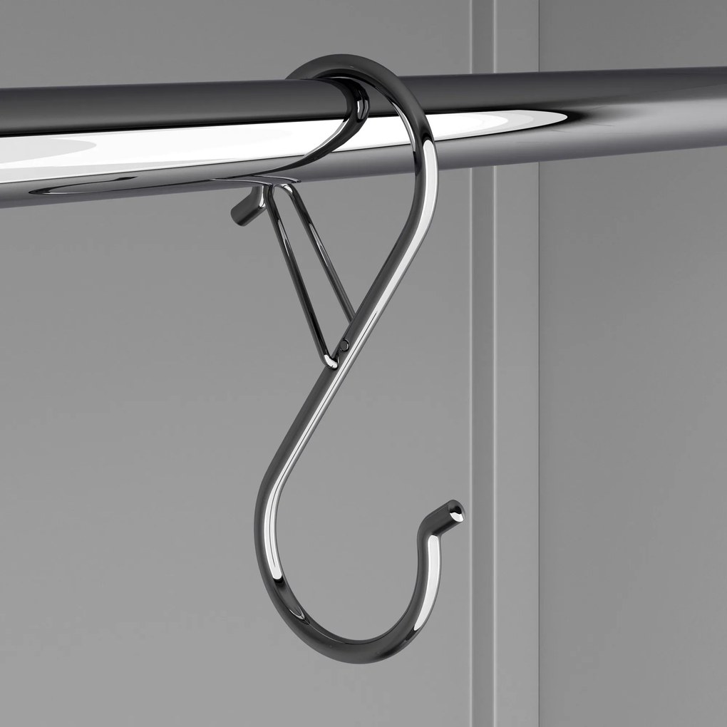 Háčiky na tyč do skrine 90x35x3 mm, sada 10 ks