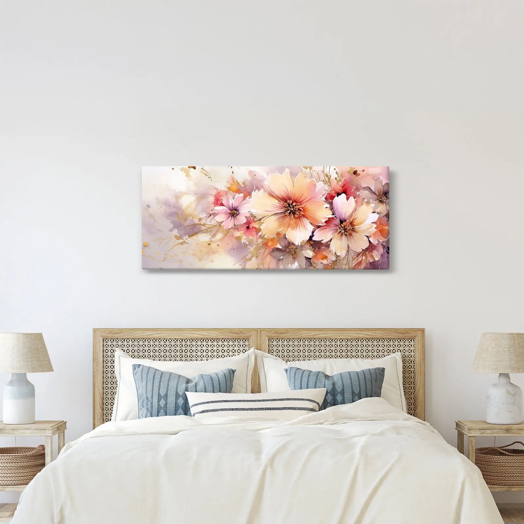 Obraz - Kvety (120x50 cm)