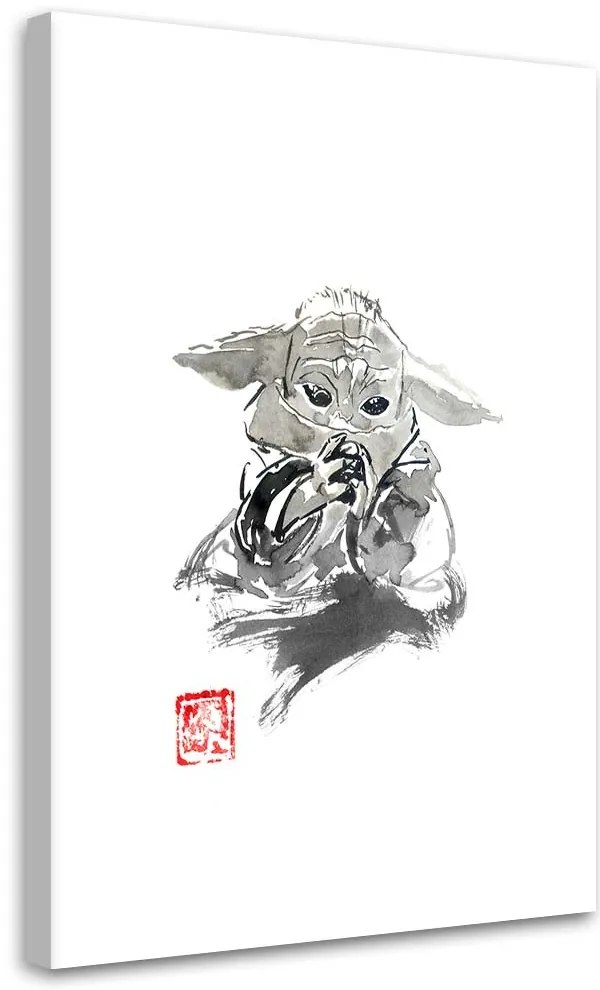 Gario Obraz na plátne Star Wars, Baby Yoda - Péchane Rozmery: 60 x 90 cm