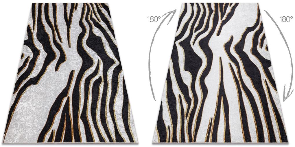 Prateľný koberec MIRO 52002.807 Zebra, protišmykový - krém / čierny
