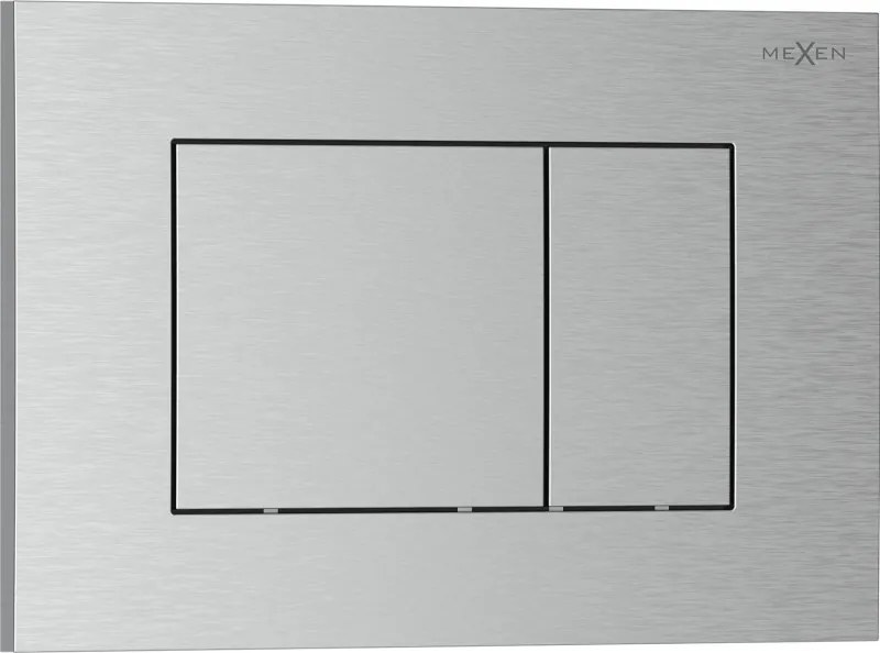 Mexen Tex 02 splachovacie tlačidlo, brúsený nikel - 6102-10