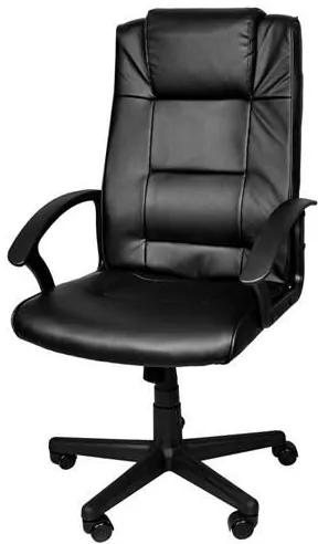 ISO Kancelárska stolička EKO koža čierna, 8982