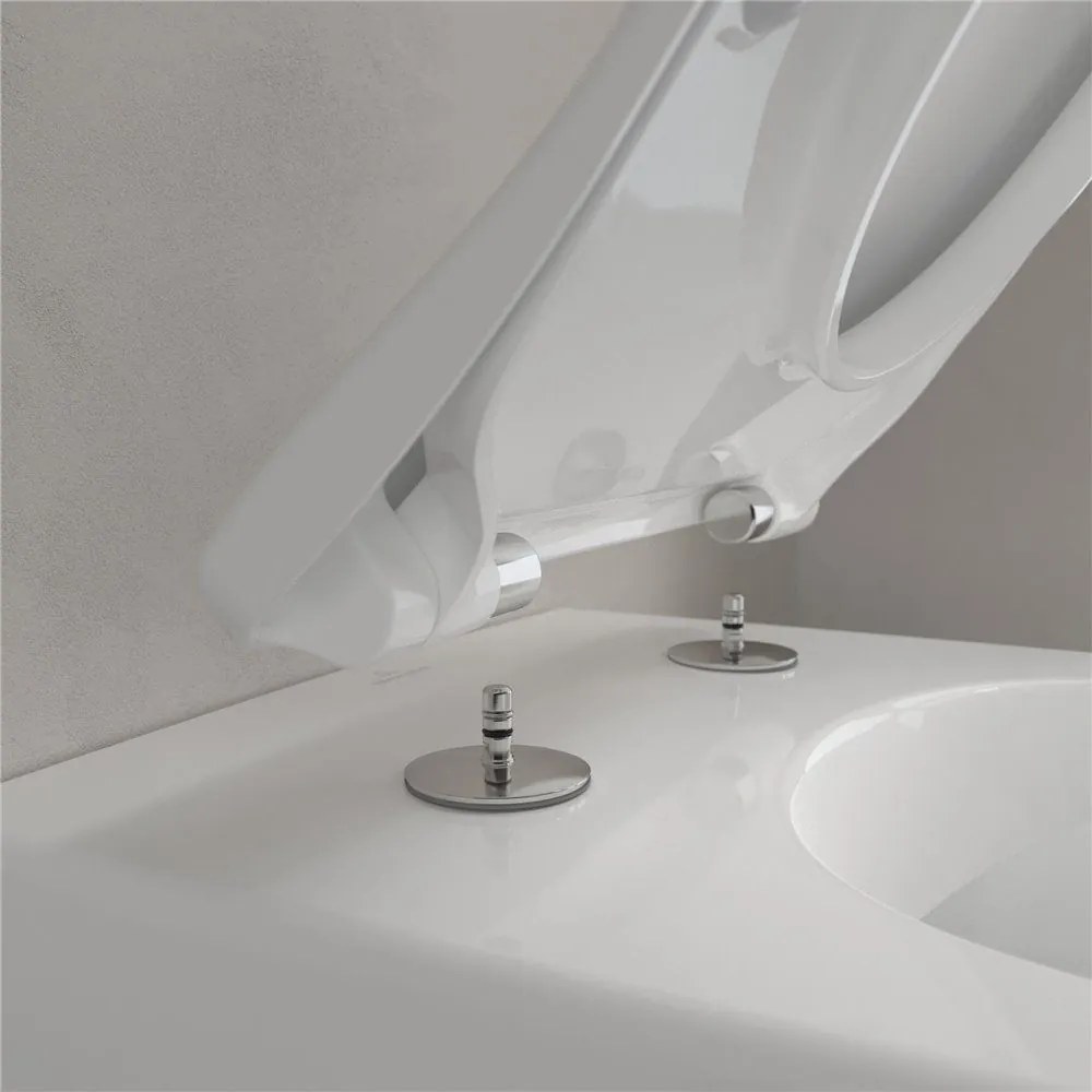 VILLEROY &amp; BOCH Subway 2.0 Combi-Pack, závesné WC s DirectFlush + WC sedátko s poklopom SlimSeat, s QuickRelease a Softclosing, biela alpská, s povrchom CeramicPlus, 5614R2R1