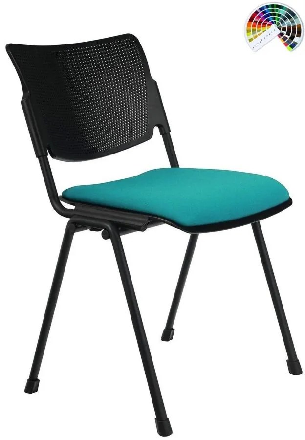 ALBA Konferenčná rokovacia stolička MIA plast čalúnenie CURA, LUCKY