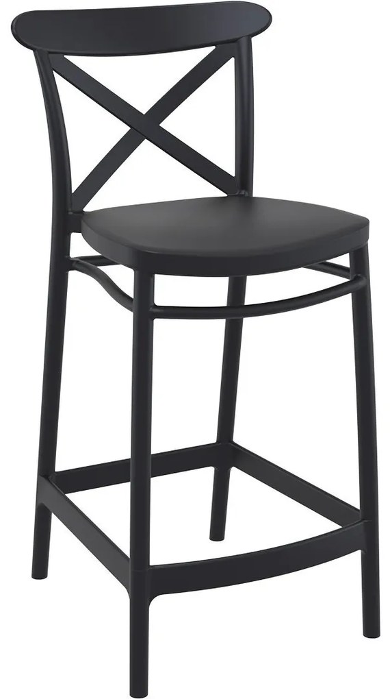 CROSS BAR 65 záhradná barová stolička dark grey