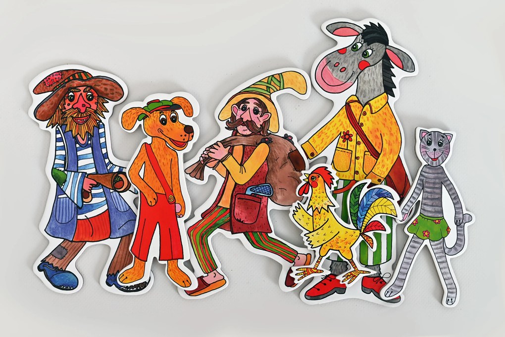 MARIONETINO Bábky a kulisy k rozprávke Brémski muzikanti