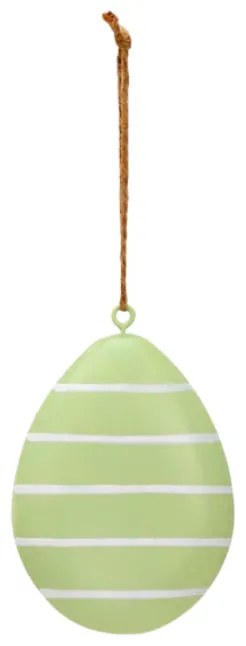 Závesné kovové vajíčko PASTEL EGG - viac farieb Farba: Zelená