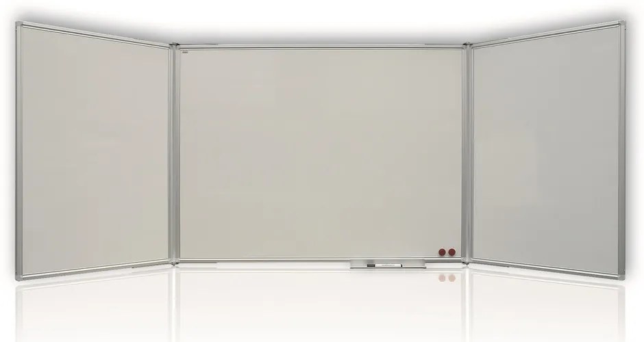 Magnetická rozkladacia tabuľa 120/240 x 90 cm, biela