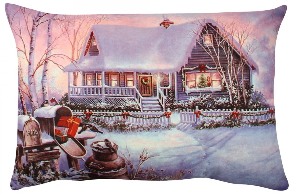 Vianočný dekoračný vankúš STARLIT 33x48 cm viacfarebný