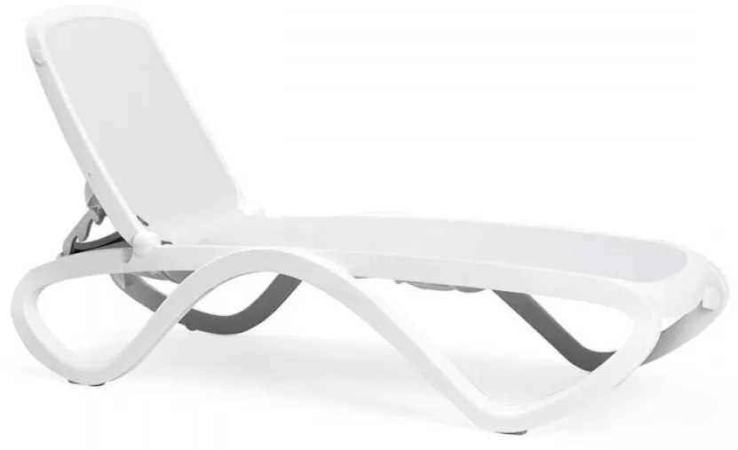 OMEGA záhradné lehátko bianco/bianco