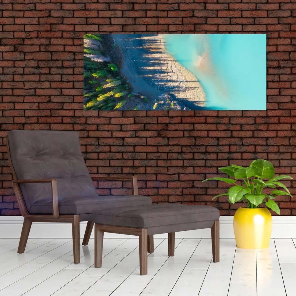 Obraz - Pohľad na jazero (120x50 cm)