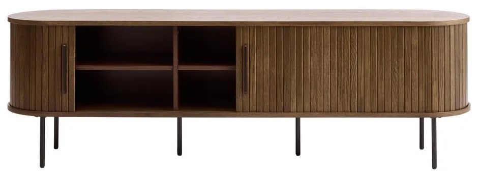 Hnedý TV stolík v dekore duba 180x56x45 cm Nola – Unique Furniture