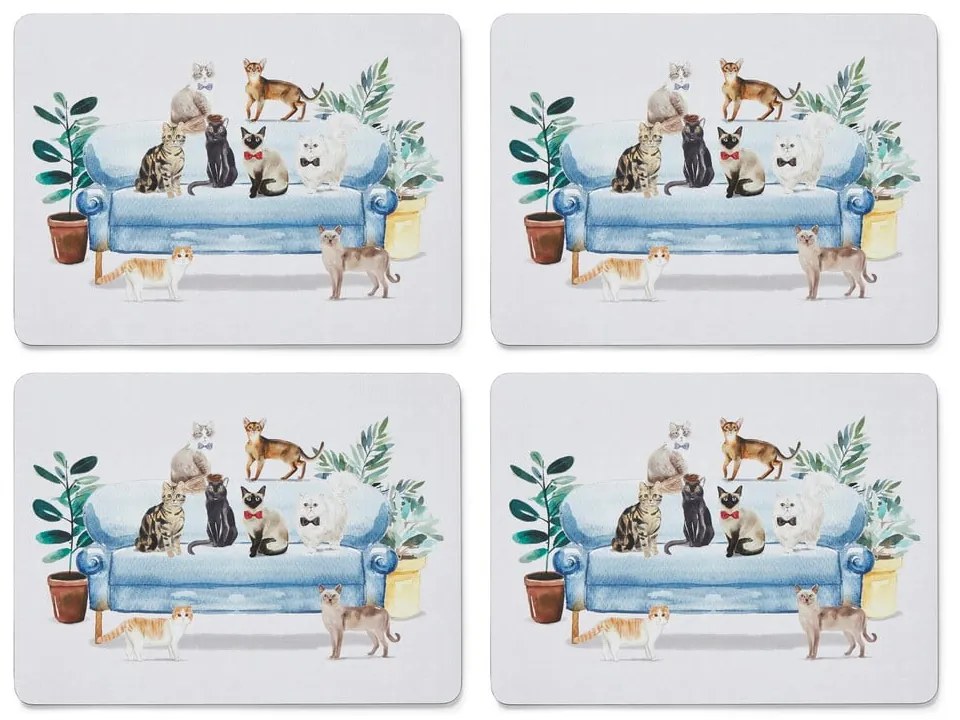 Korkové prestieranie 4 ks 21.5x29 cm Curious Cats - Cooksmart ®