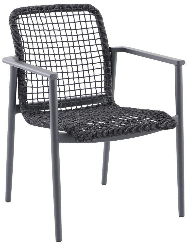 Sunfun Maja Záhradné kreslo, 67 × 63 × 85 cm, hliník, plast, sivé