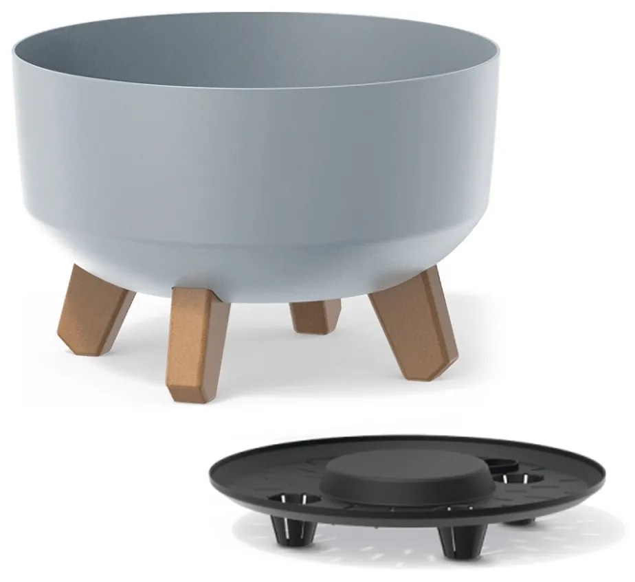 Plastový kvetináč na nožičkách DGRL240L 23,5 cm - svetlosivá
