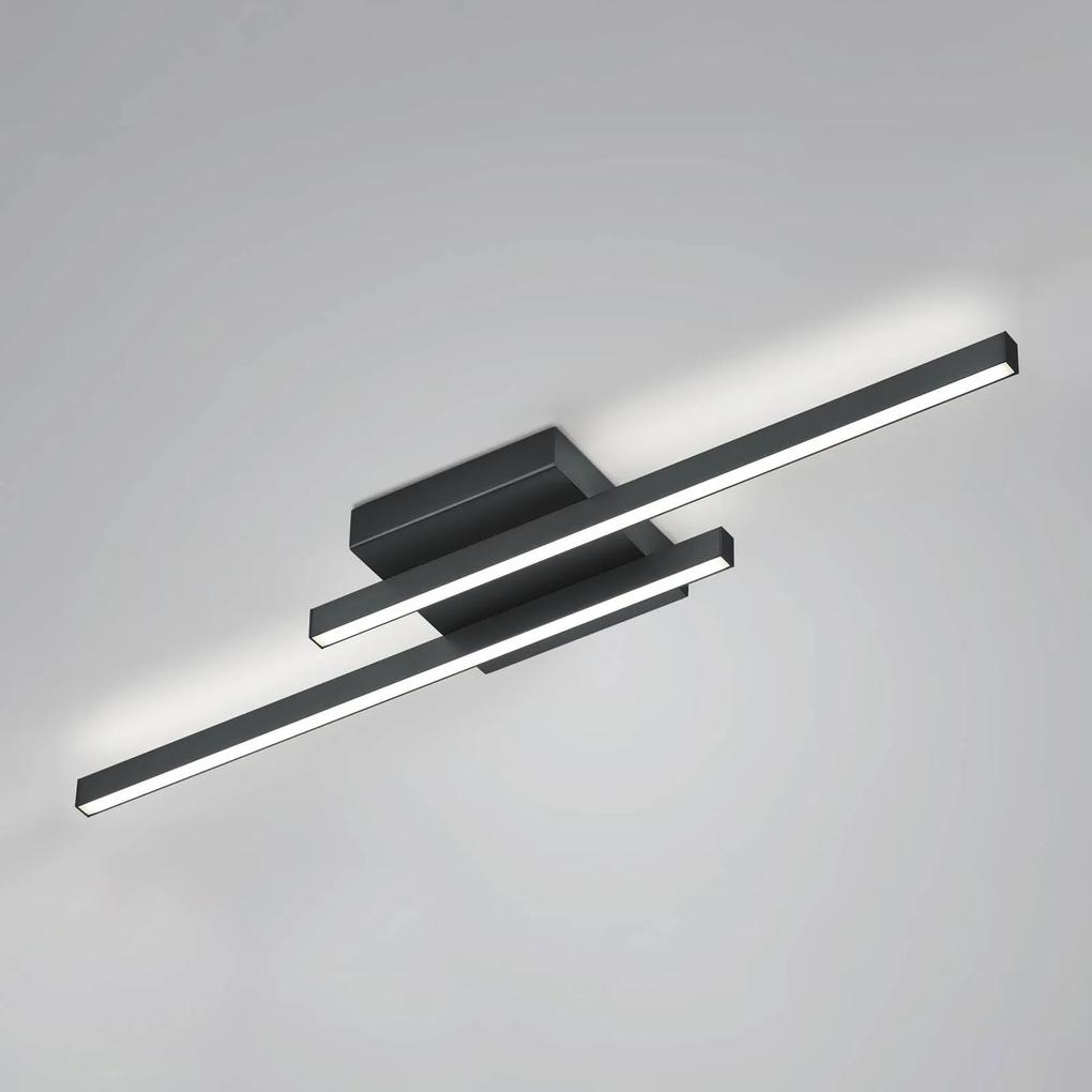 Stropné LED svetlo Nuri up/down 2-plameňové čierna
