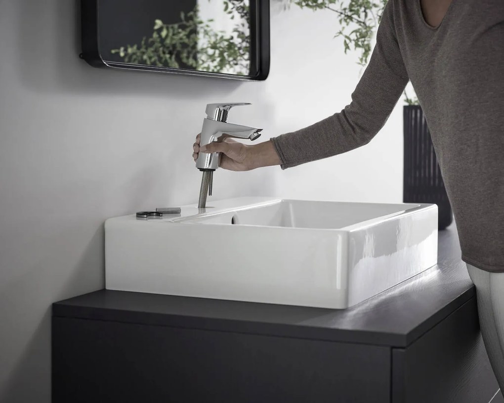 Hansgrohe Logis, páková umývadlová batéria 70, s odtokovou súpravou Push-Open, chrómová, HAN-71077000