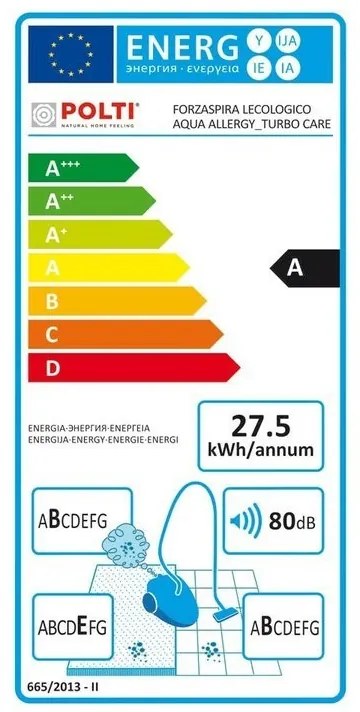 Vodný vysávač Polti Forzaspira Lecologico Aqua Allergy Turbo Care, čierna
