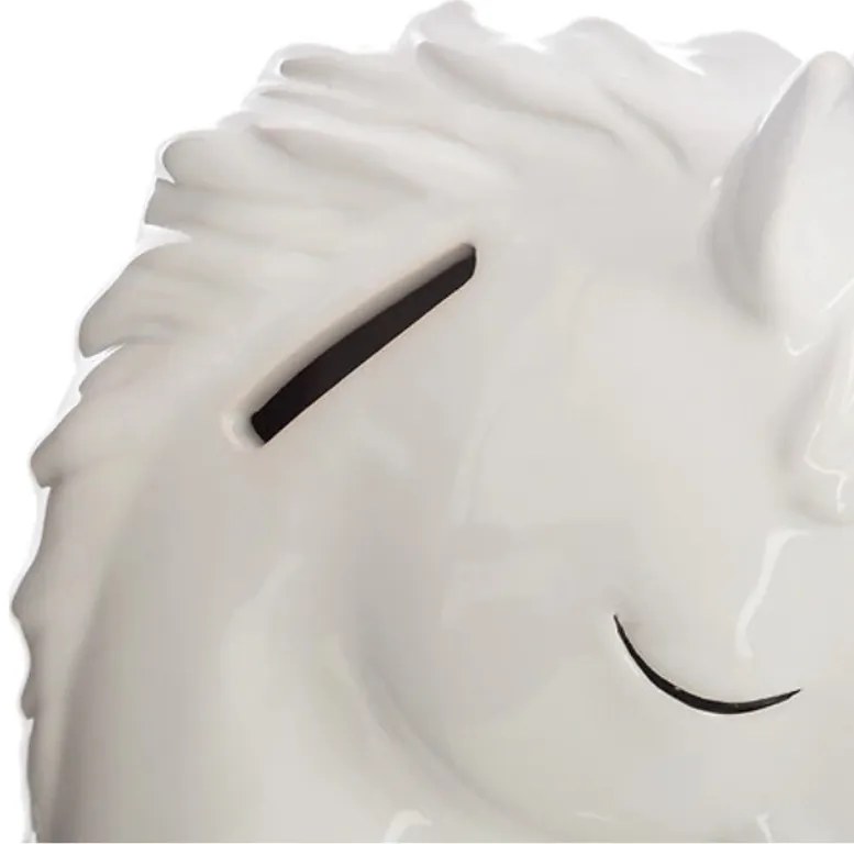 Pokladnička GOLDEN UNICORN 15,5 cm, biela
