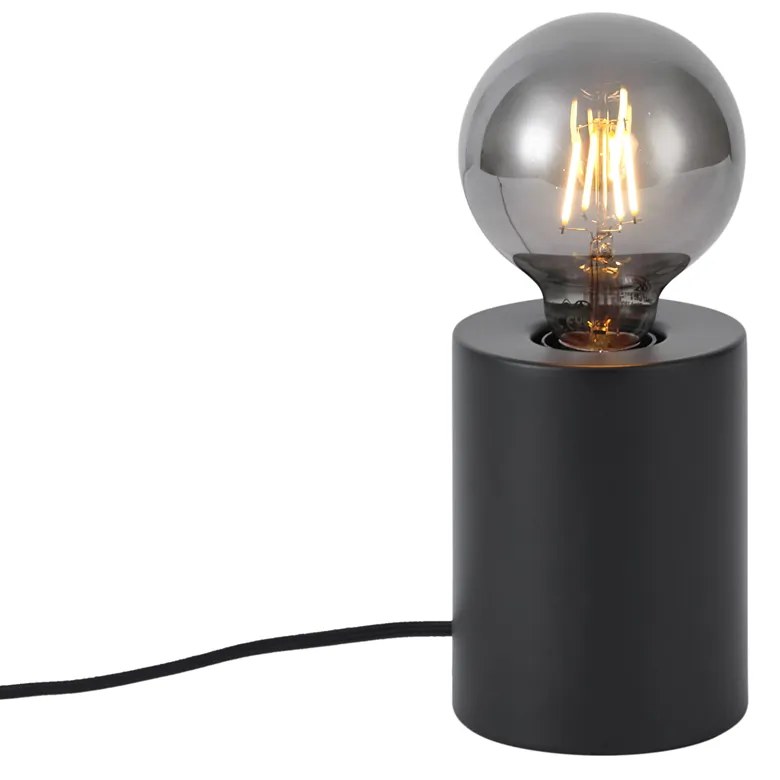 Moderná stolná lampa čierna 13cm - Cylinder