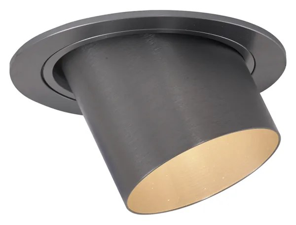 Sada 6 moderných zapustených bodových svietidiel Gunmetal GU10 50 mm okrúhlych naklápacích - Installa
