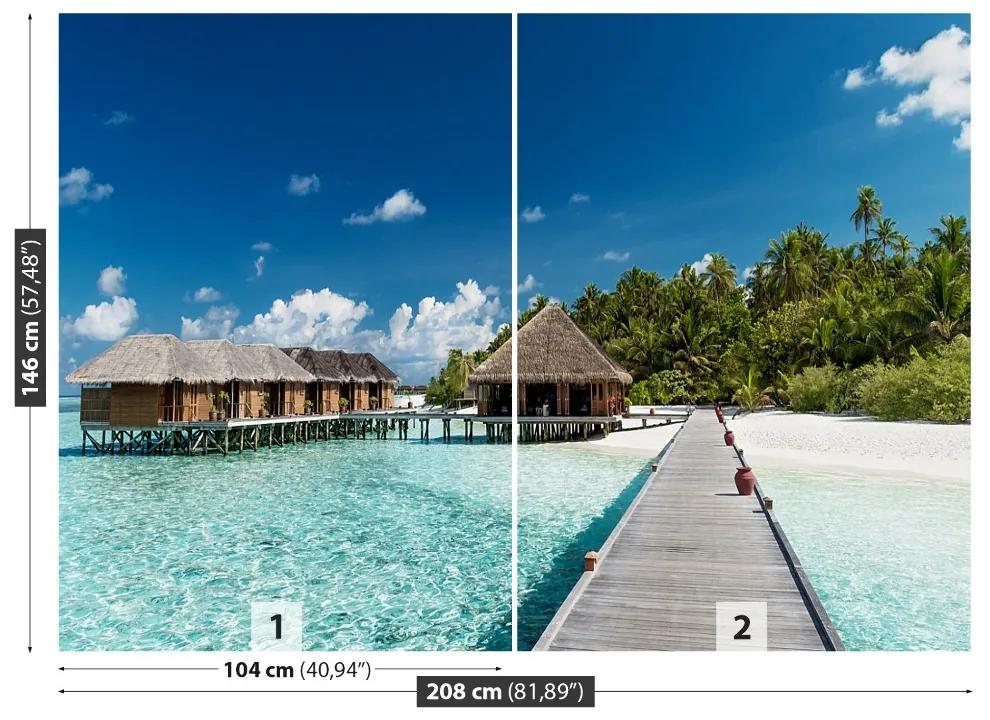 Fototapeta Vliesová Pláž maldivy 104x70 cm