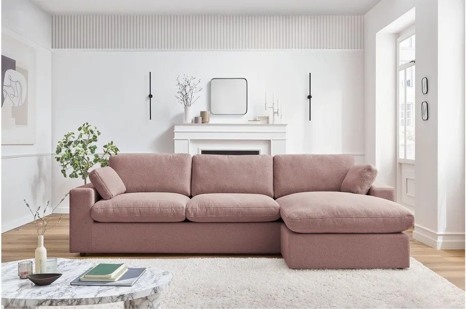 Ružová rohová pohovka Belair – Bobochic Paris