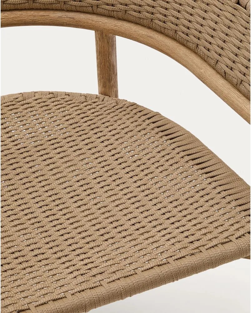 Drevené záhradné kreslo v prírodnej farbe Arinella – Kave Home