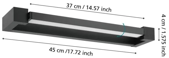 Eglo 56464 - LED Kúpeľňové osvetlenie zrkadla GEMILIANA LED/8,9W/230V 45 cm IP44