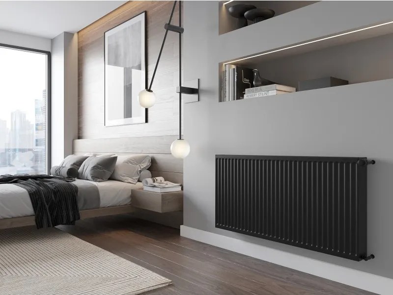 Mexen, Panelový radiátor Mexen C22 500 x 1000 mm, bočné pripojenie, 1425 W, čierny - W422-050-100-70