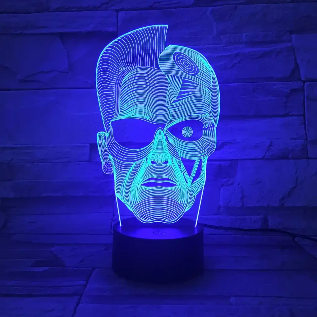 3Dmix 3DL-DRGB006 – 3D LED nočná lampa - Terminátor (Dual RGB)