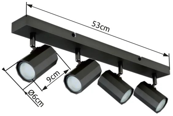 Globo 57918-4 - Bodové svietidlo JAMES 4xGU10/25W/230V