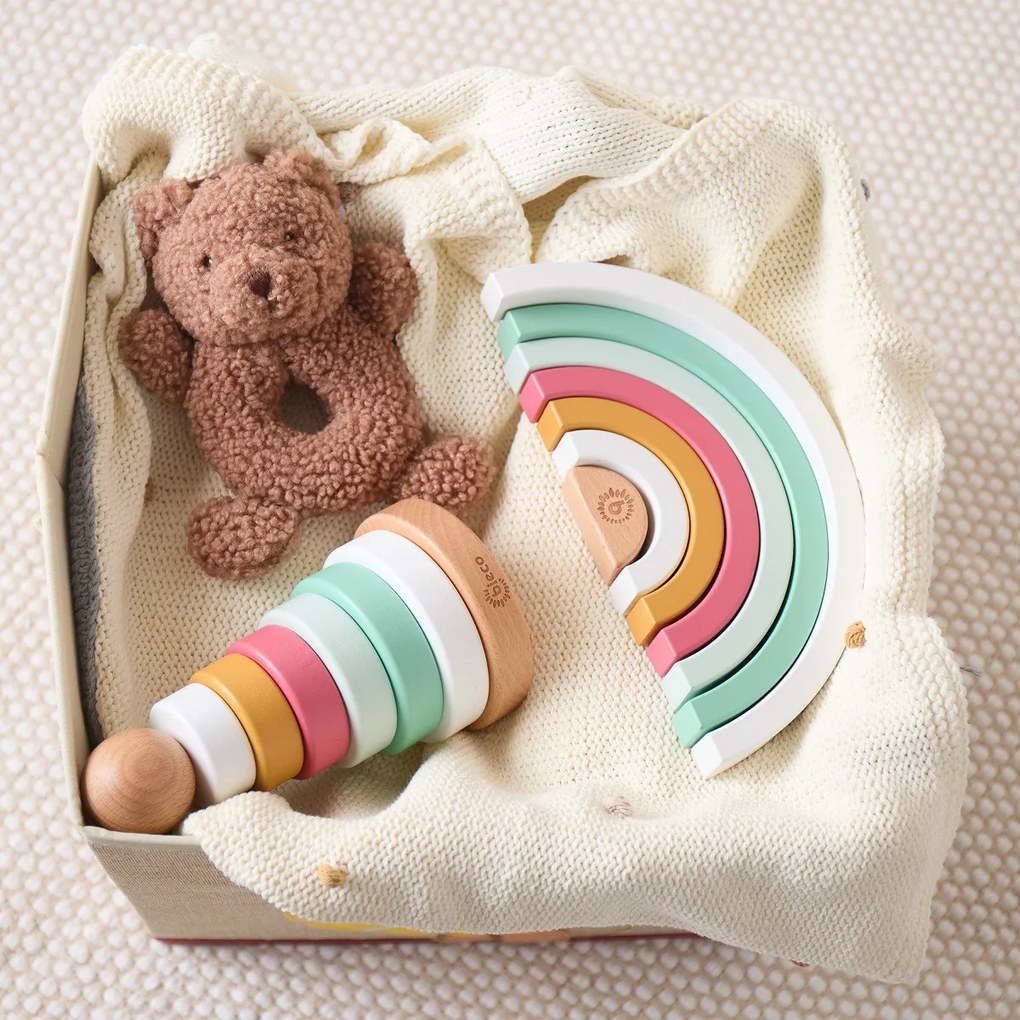 Bieco - Skladacia drevená dúha - berry