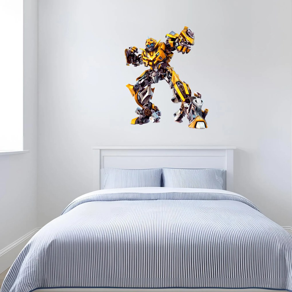 Textilná nálepka na stenu "Transformer - Bumblebee"