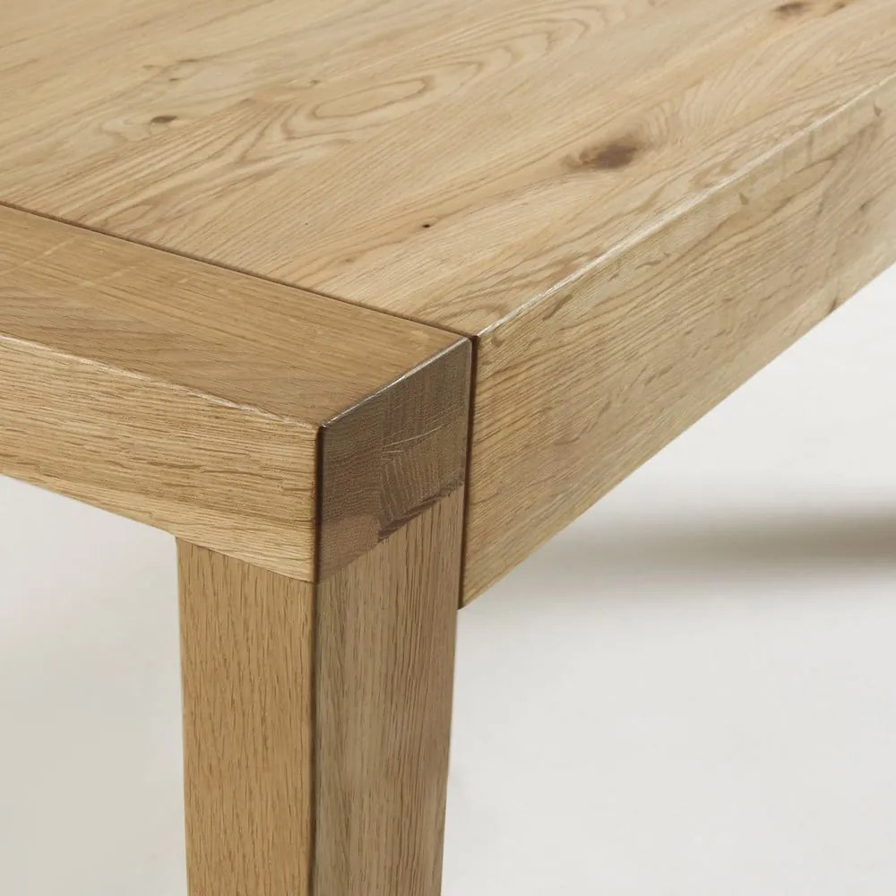 Dubový rozkladací jedálenský stôl Kave Home Vivy, 180 x 90 cm