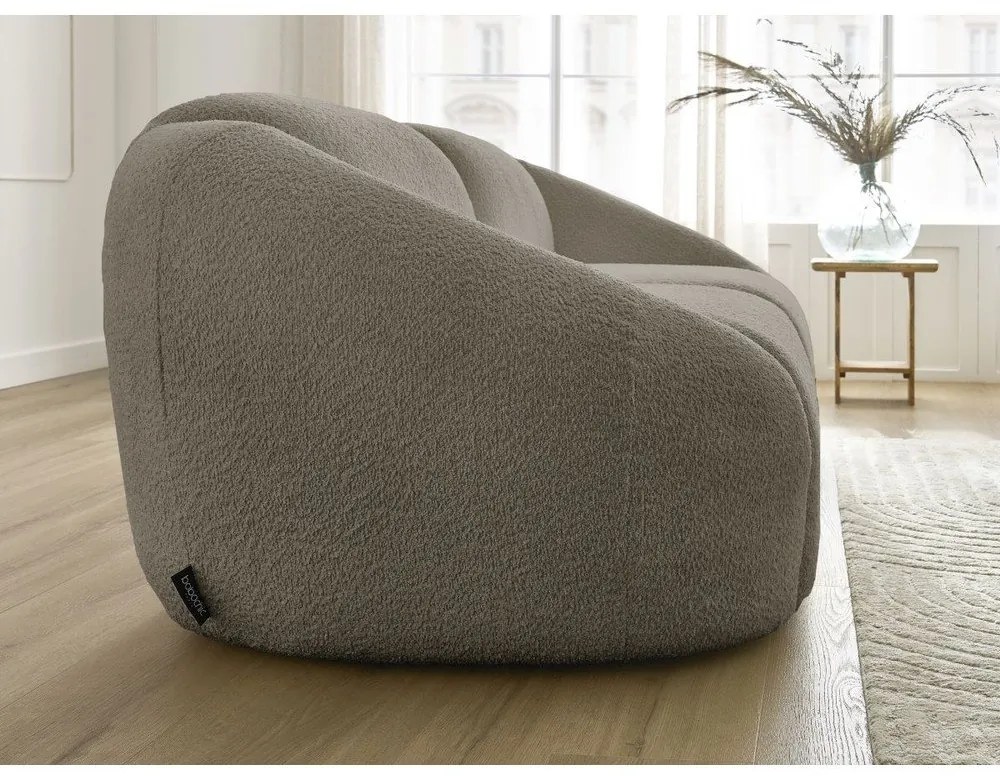 Sivohnedá pohovka z textílie bouclé 230 cm Tina – Bobochic Paris