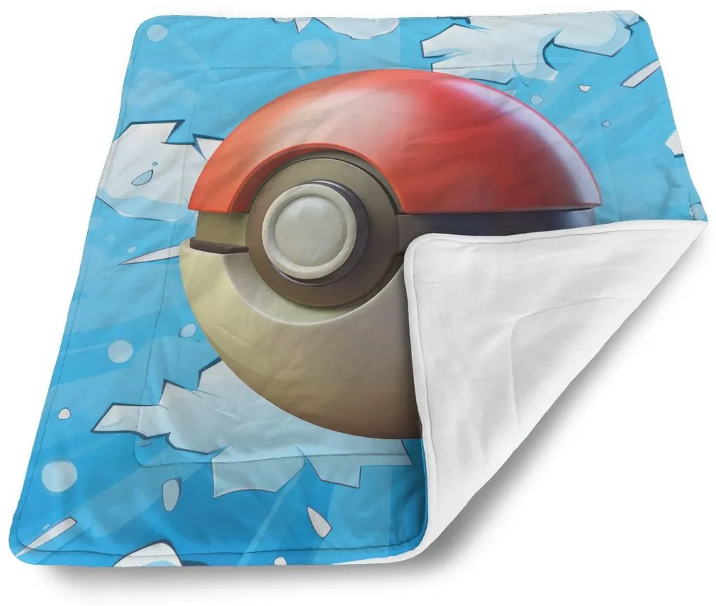 Sablio Deka pre bábätko Pokemon ball Obloha - 80x100 cm