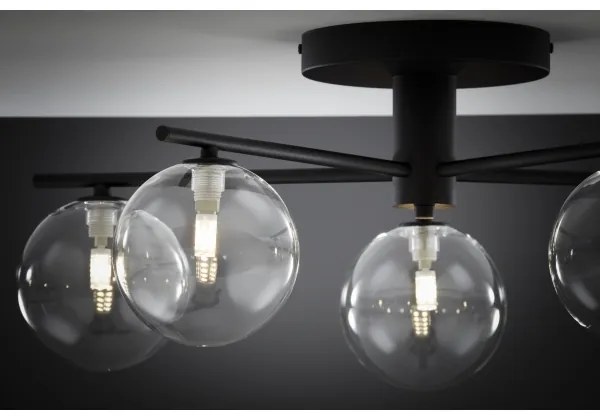 Jupiter 2046 - Prisadený luster PRATO 5xG9/10W/230V čierna/číra