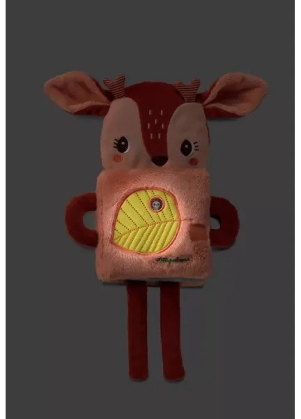 Lilliputiens - Detská textilná svietiaca knižka jelenček Stella