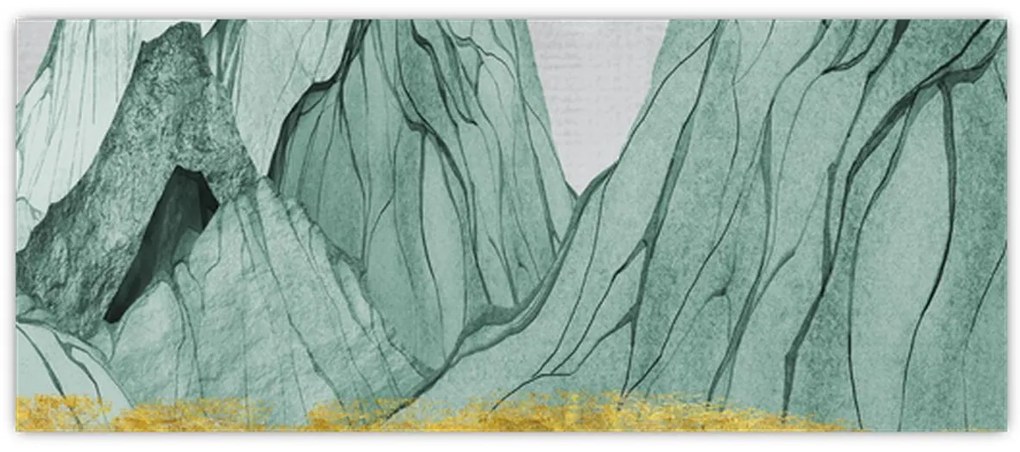 Obraz - Smaragdové hory N⁰1 (120x50 cm)
