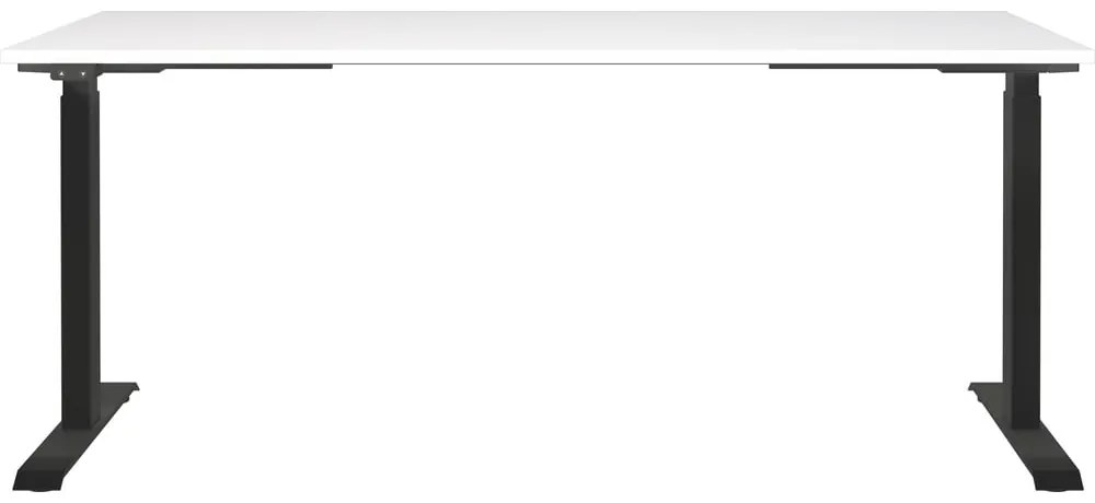 Pracovný stôl s elektricky nastaviteľnou výškou s bielou doskou 80x180 cm Jet – Germania