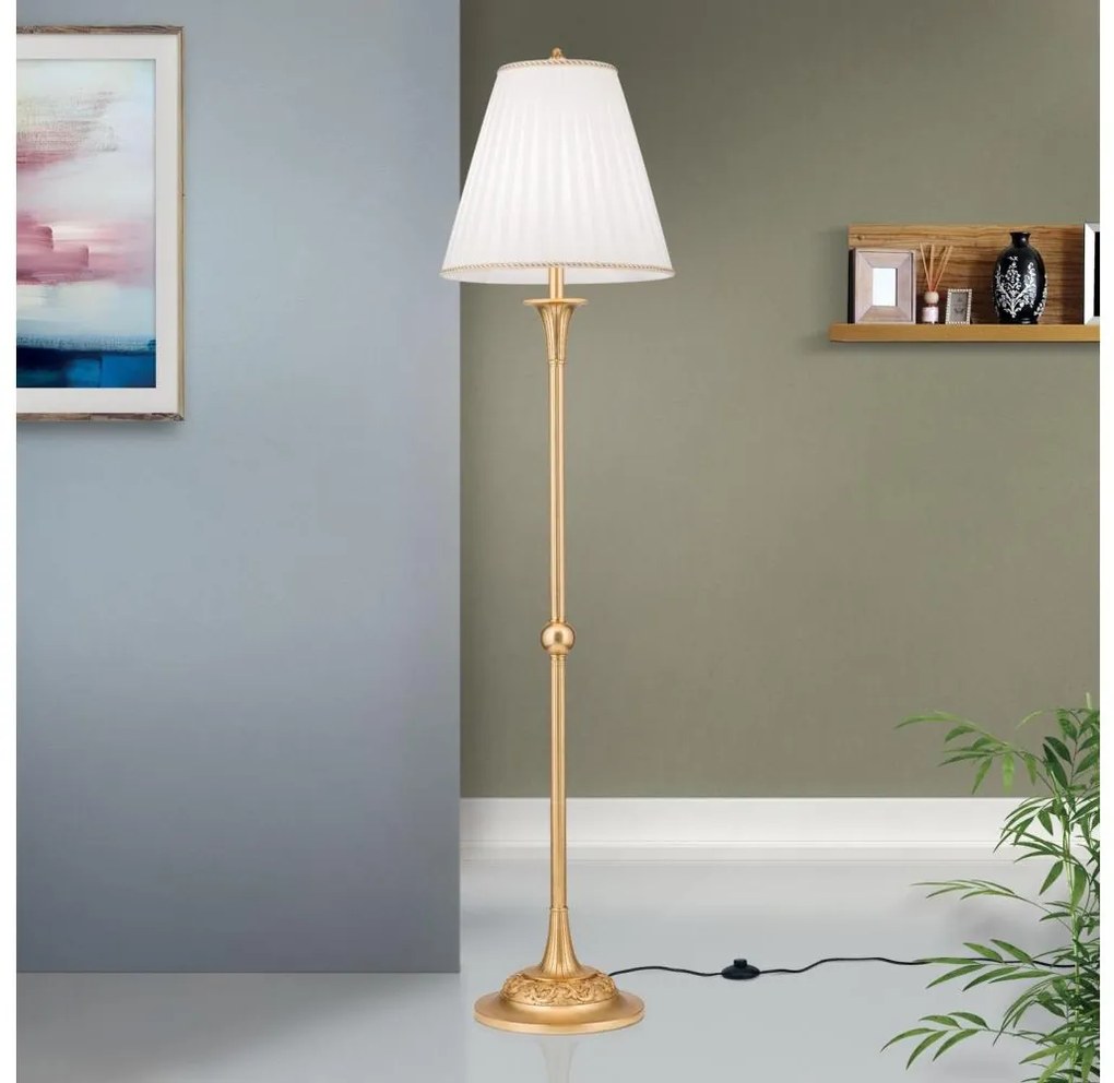 Orion Stl 12-1090/1 - Stojacia lampa FONSA 1xE27/60W/230V biela/zlatá
