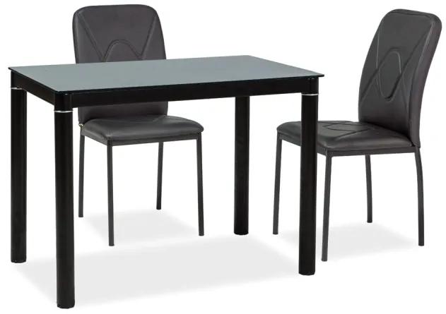 Lacný jedálenský stôl Sego157, čierny, 100x60cm