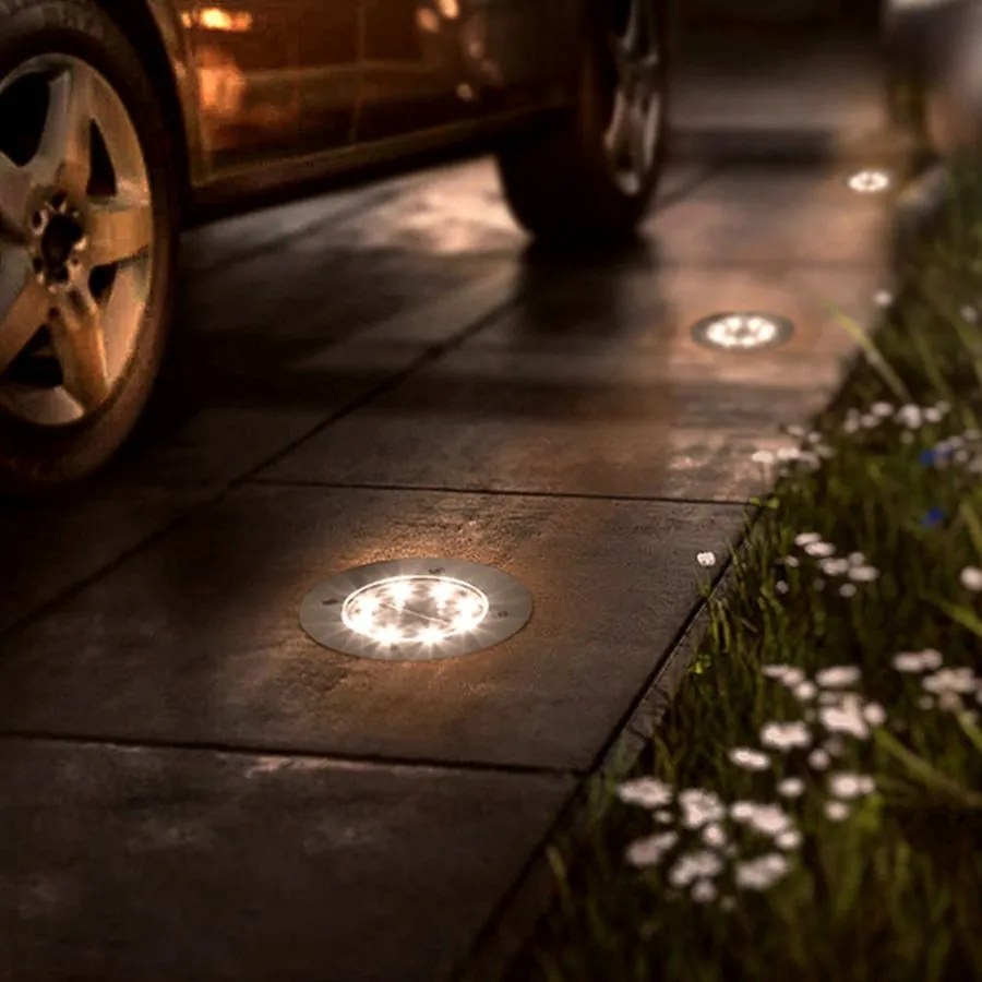 Bluegarden Toolight, LED solárna lampa 4,5cm 1ks P60048, strieborná, OGR-05685