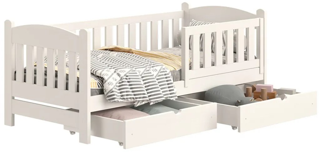 Detská posteľ Alvins DP 002 - 90x180 cm - biela